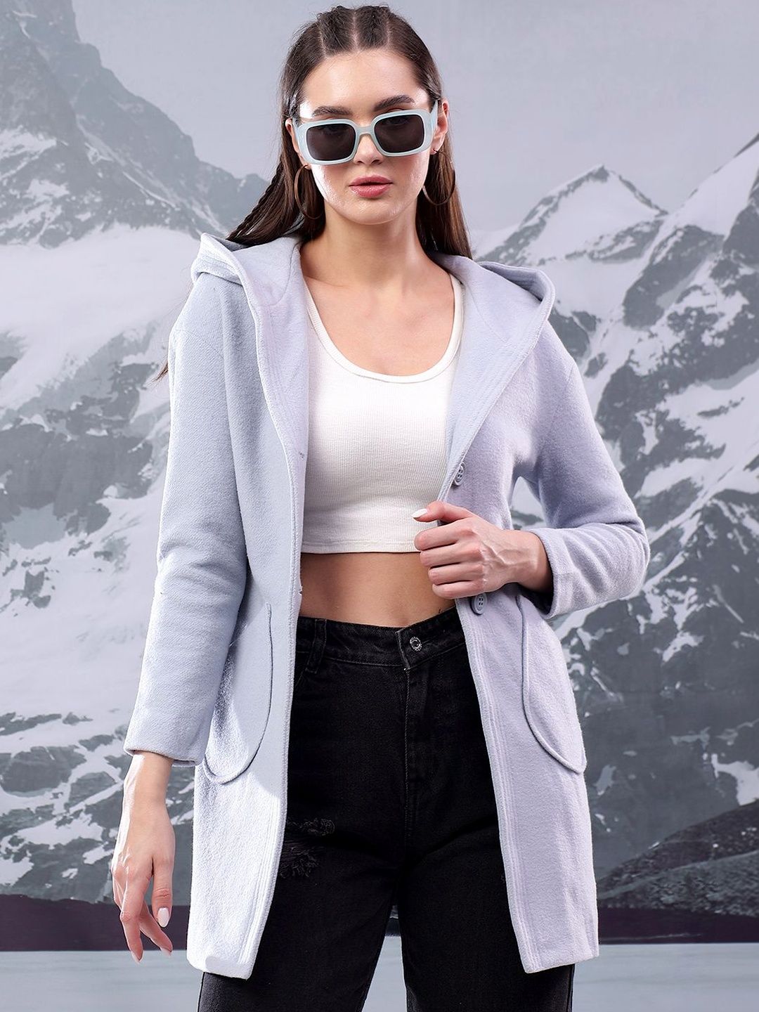 NOWI Cotton Single Breasted Hooded Coats