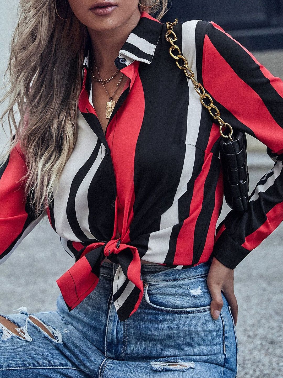 Women Striped Casual Shirt