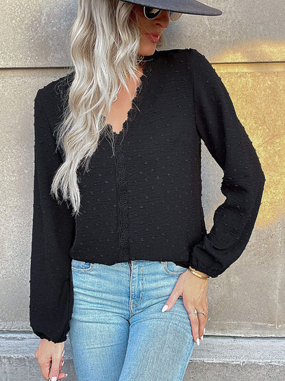 Women's Black Cotton Top Printed Regular Fit