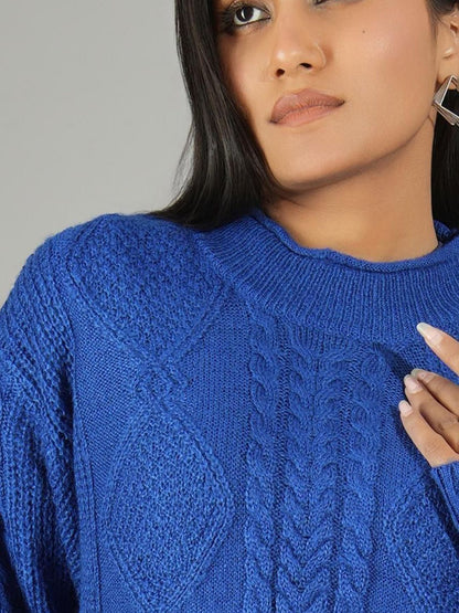 NOWI Women Cable Knit Woollen Pullover