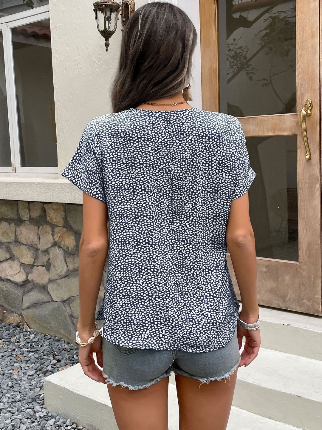 Floral Print Cotton Top