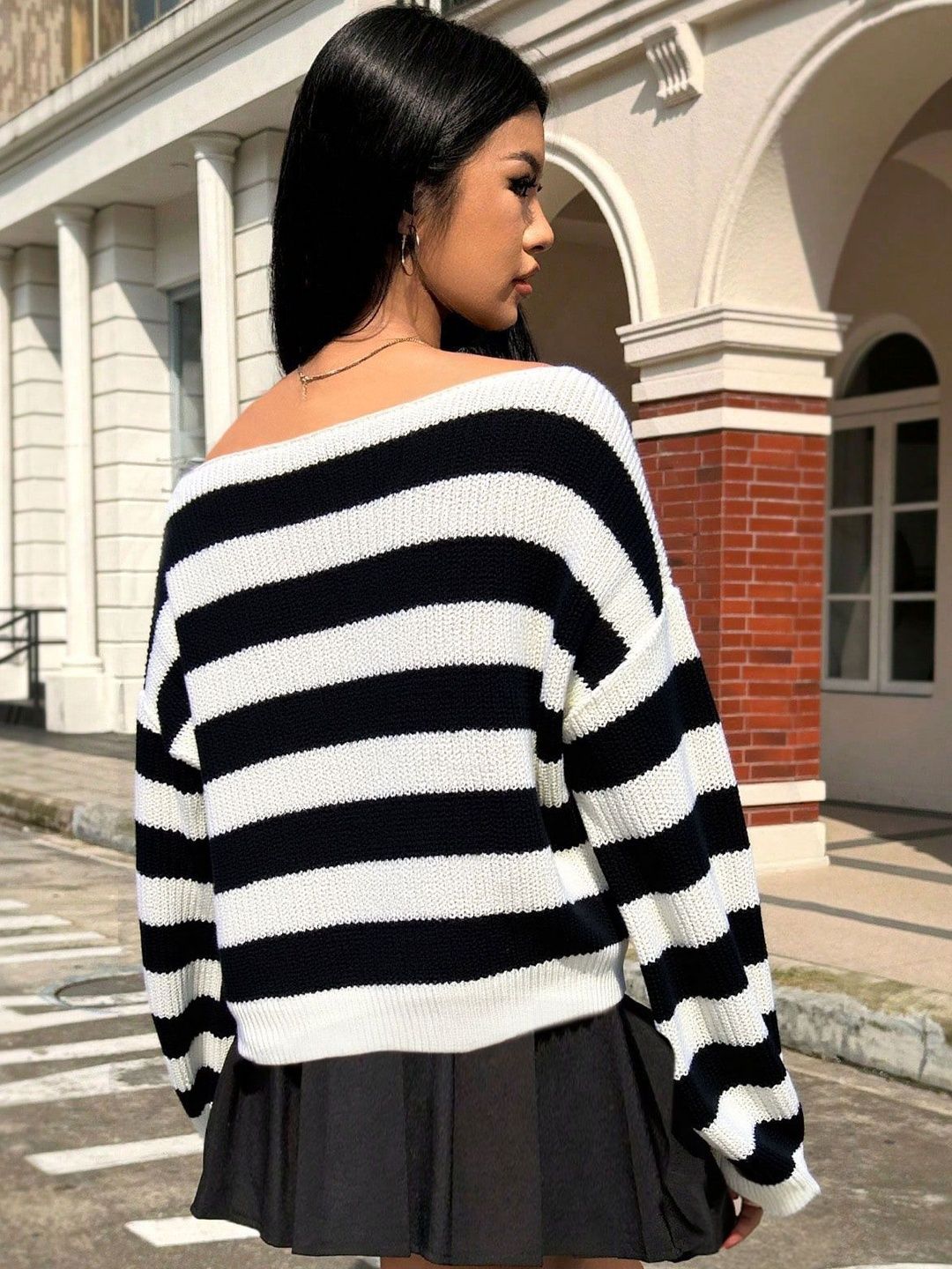 NOWI Women Striped Pullover