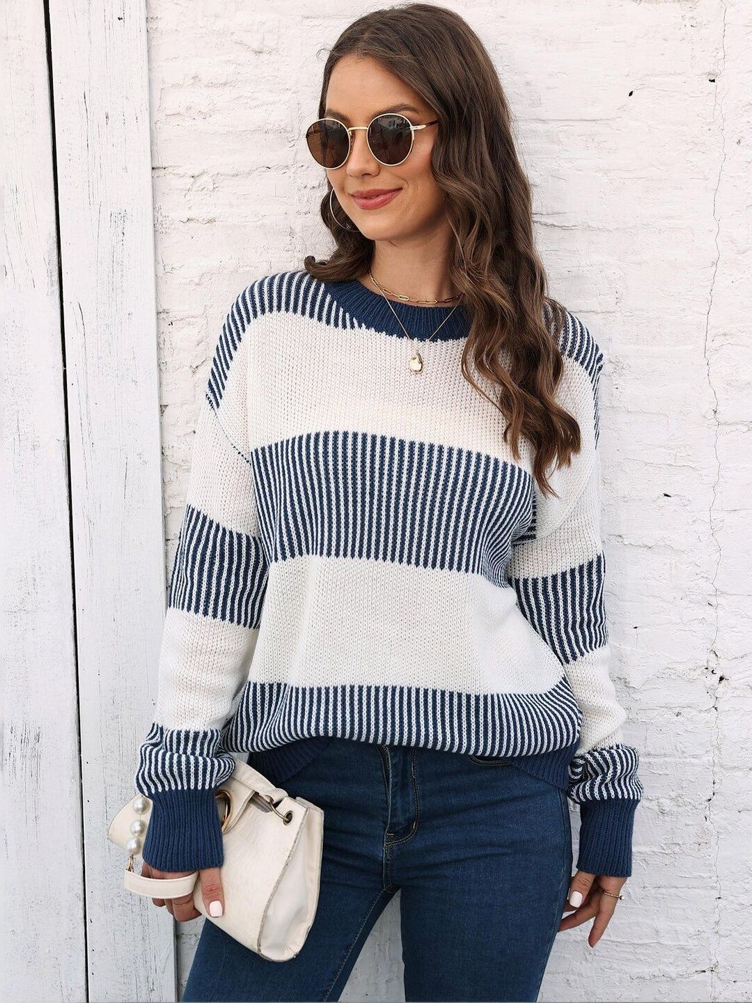 Women Striped Pullover