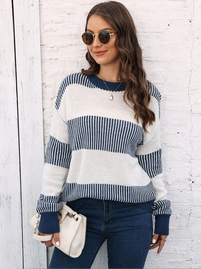 Women Striped Pullover