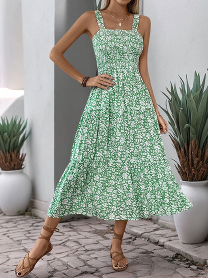Floral Print Fit & Flare Midi Dress