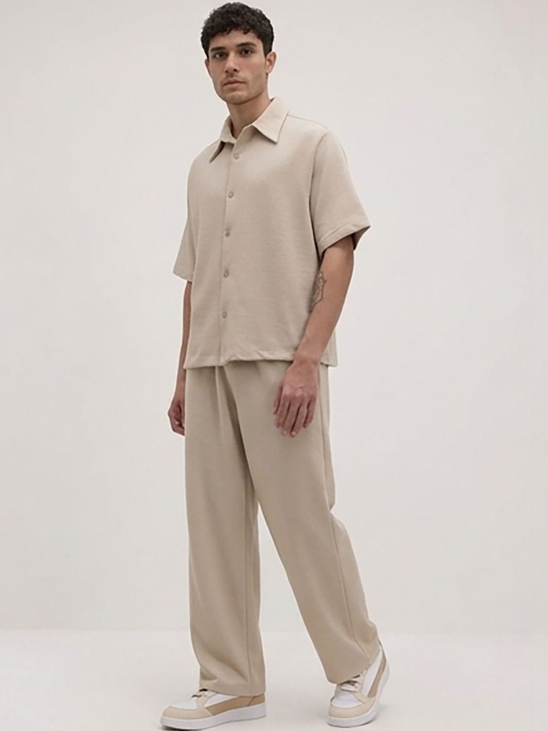 Solid Shirt with Trousers