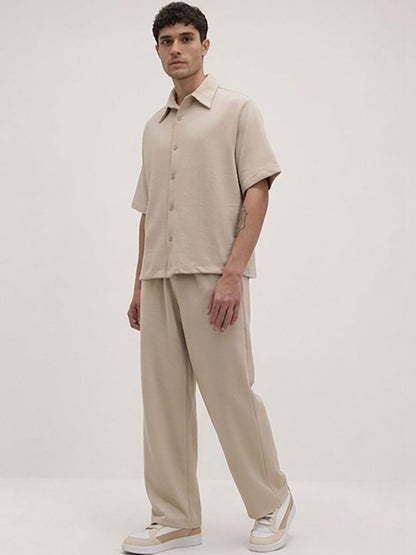 Solid Shirt with Trousers