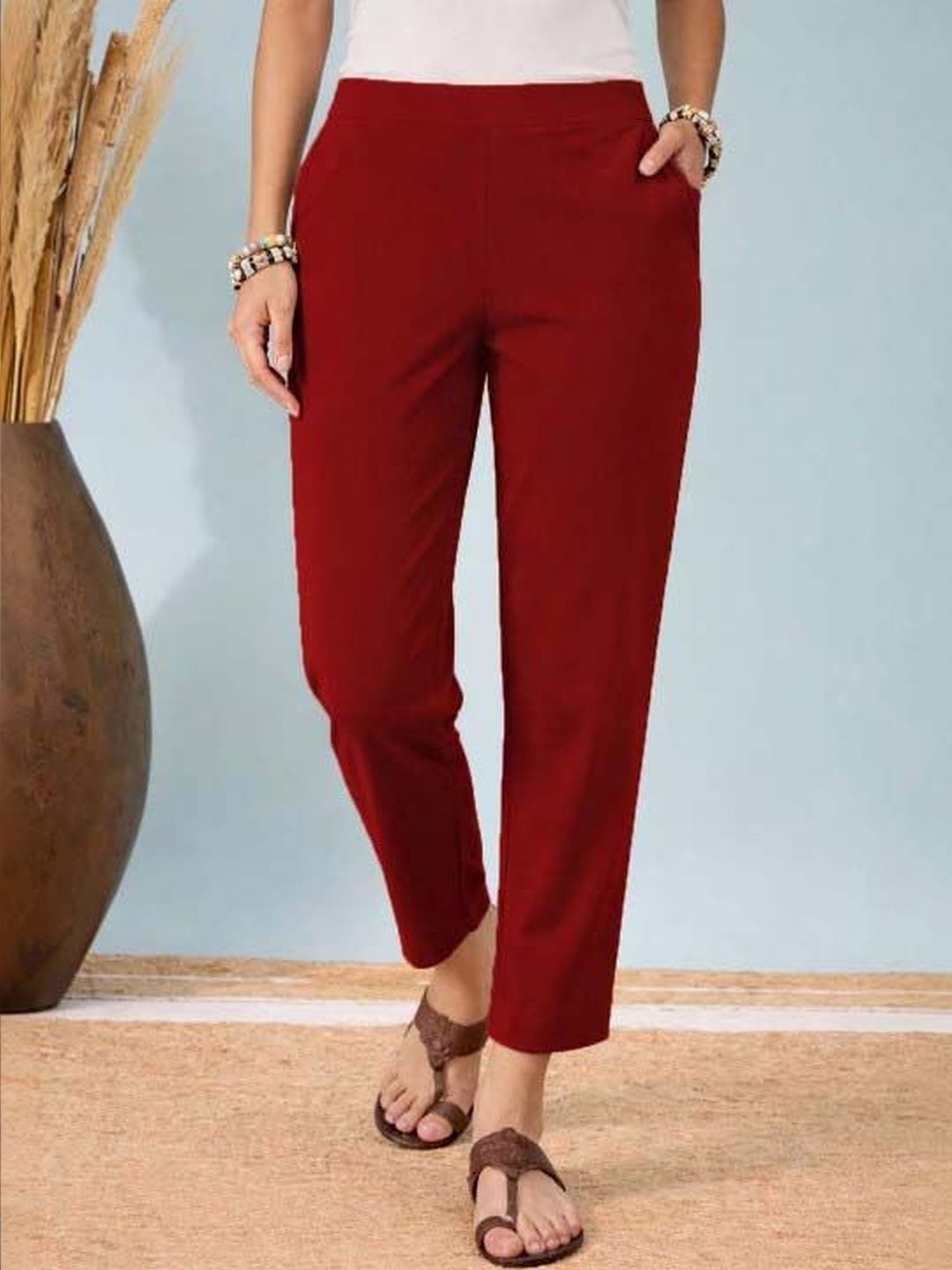 Women Wrinkle Free Trousers