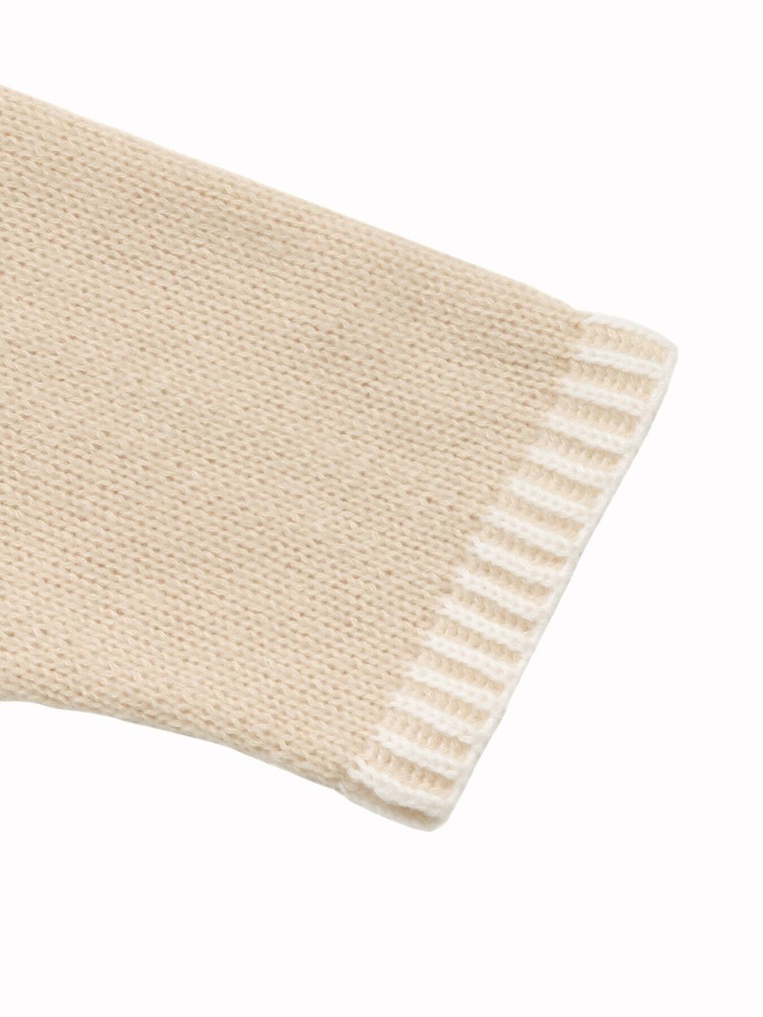 Women's Beige Nowi Women Ribbed Cardigan