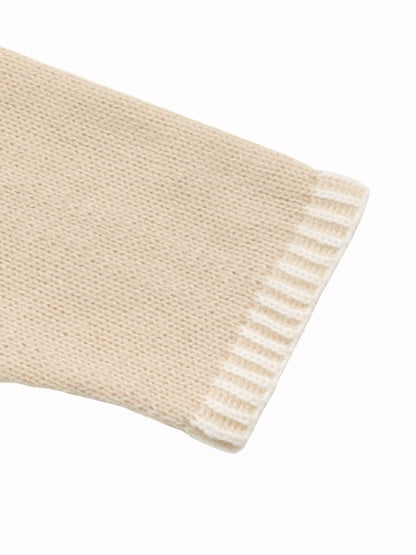 Women's Beige Nowi Women Ribbed Cardigan