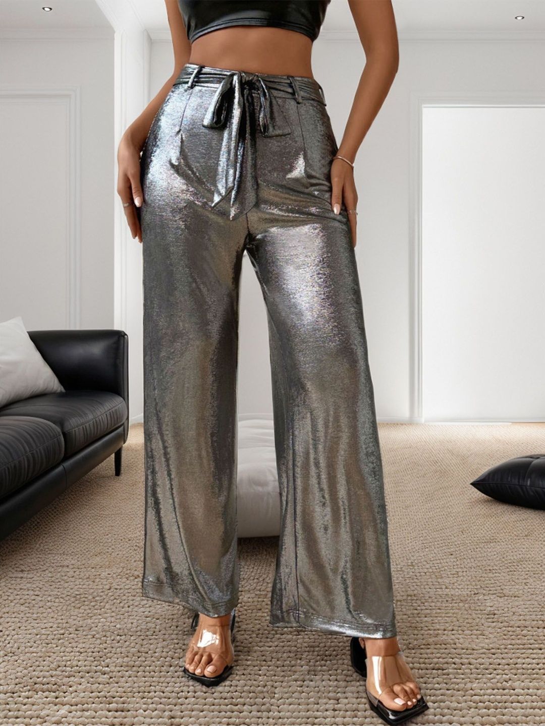 Women High-Rise Non Iron Trousers