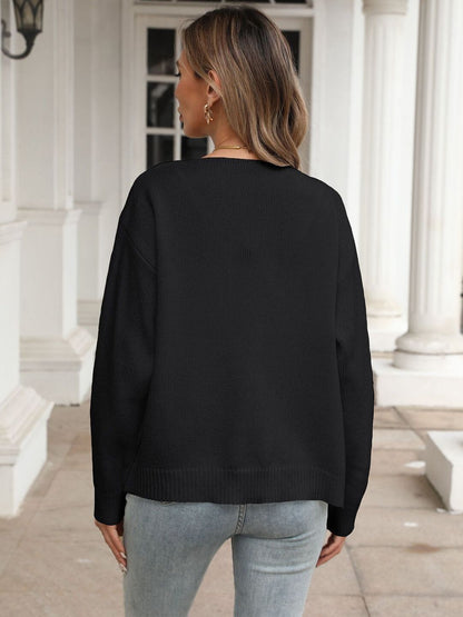 Women Cardigan with Applique Detail