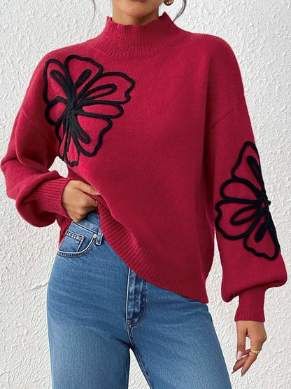 Women Embroidered Pullover with Embroidered Detail