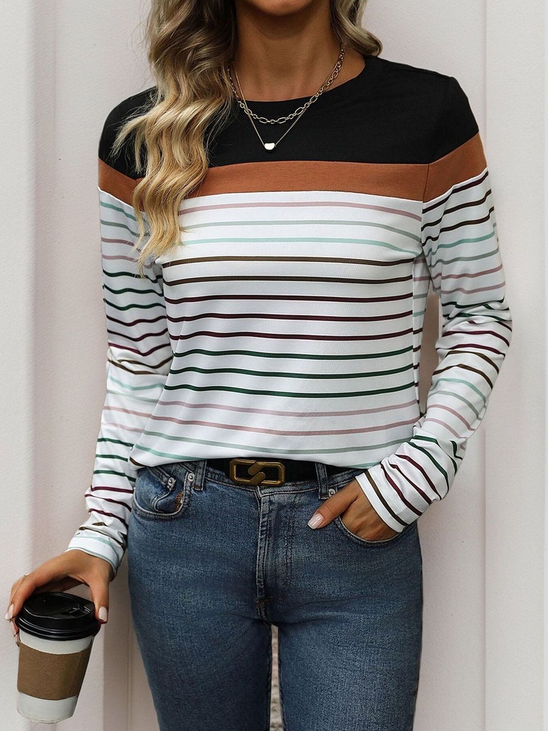 Women Striped T-shirt