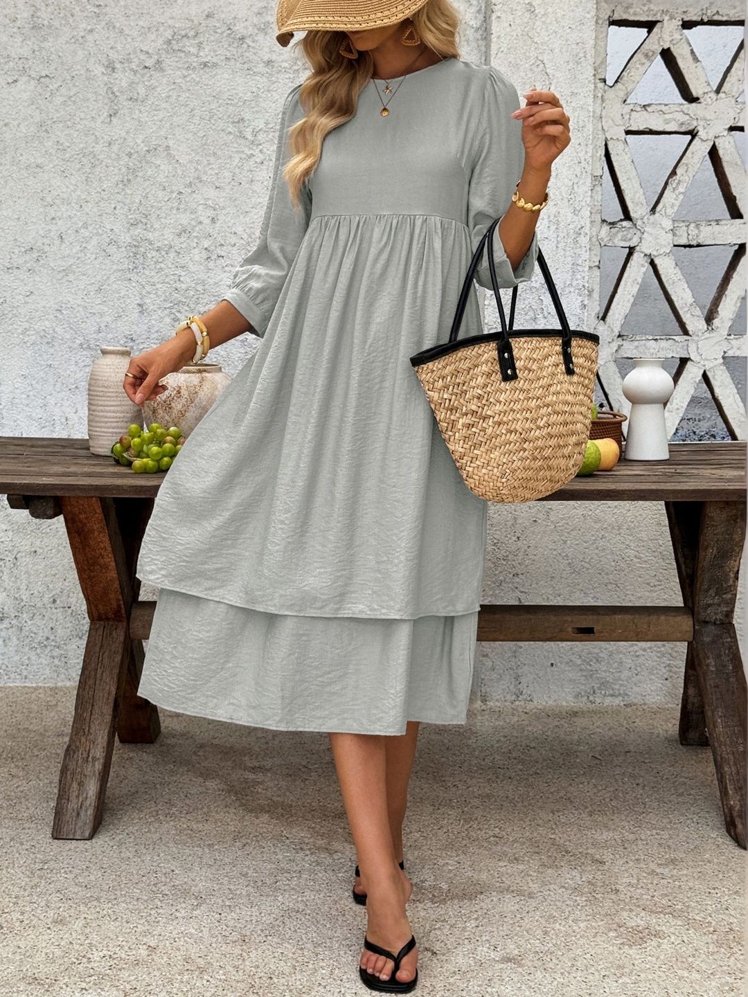 A-Line Midi Dress