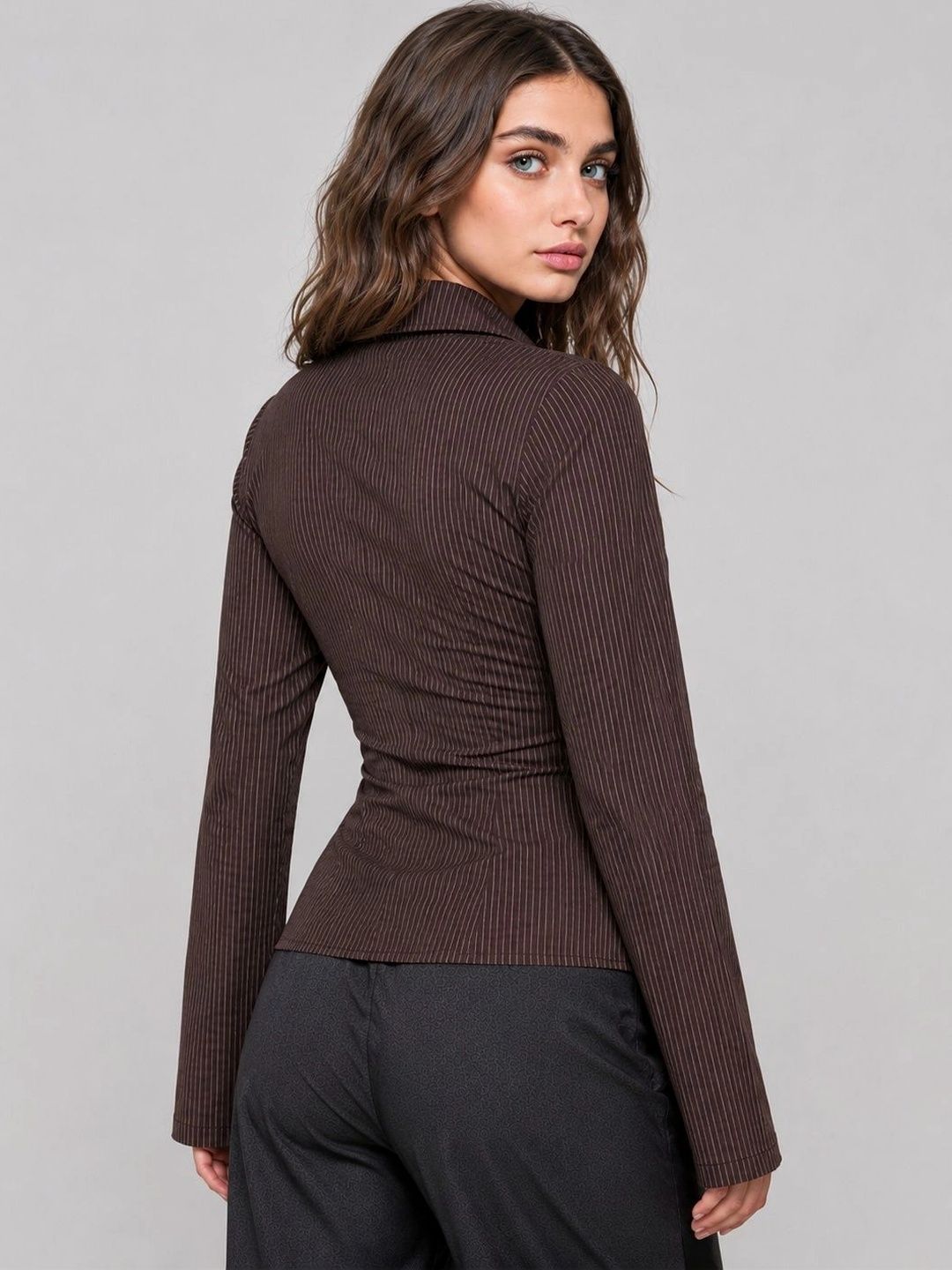 Women Slim Fit Striped Casual Shirt