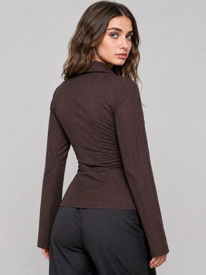 Women Slim Fit Striped Casual Shirt