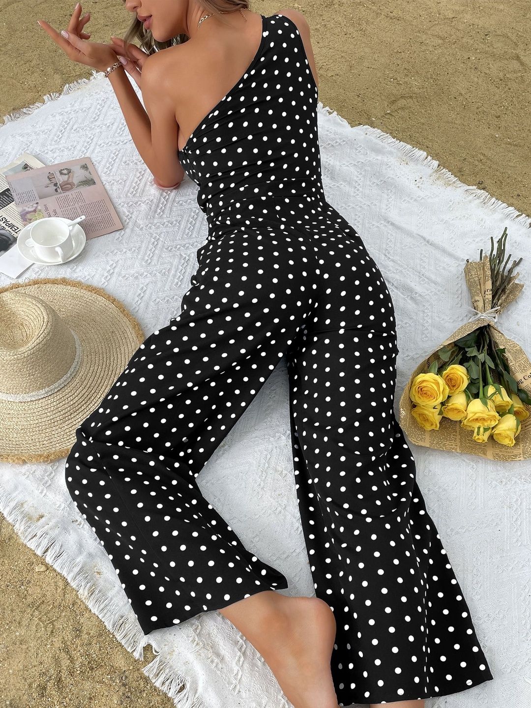 Printed Basic Jumpsuit with Layered