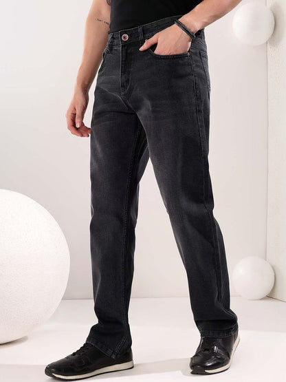 Men Straight Fit Mid-Rise Light Fade Jeans