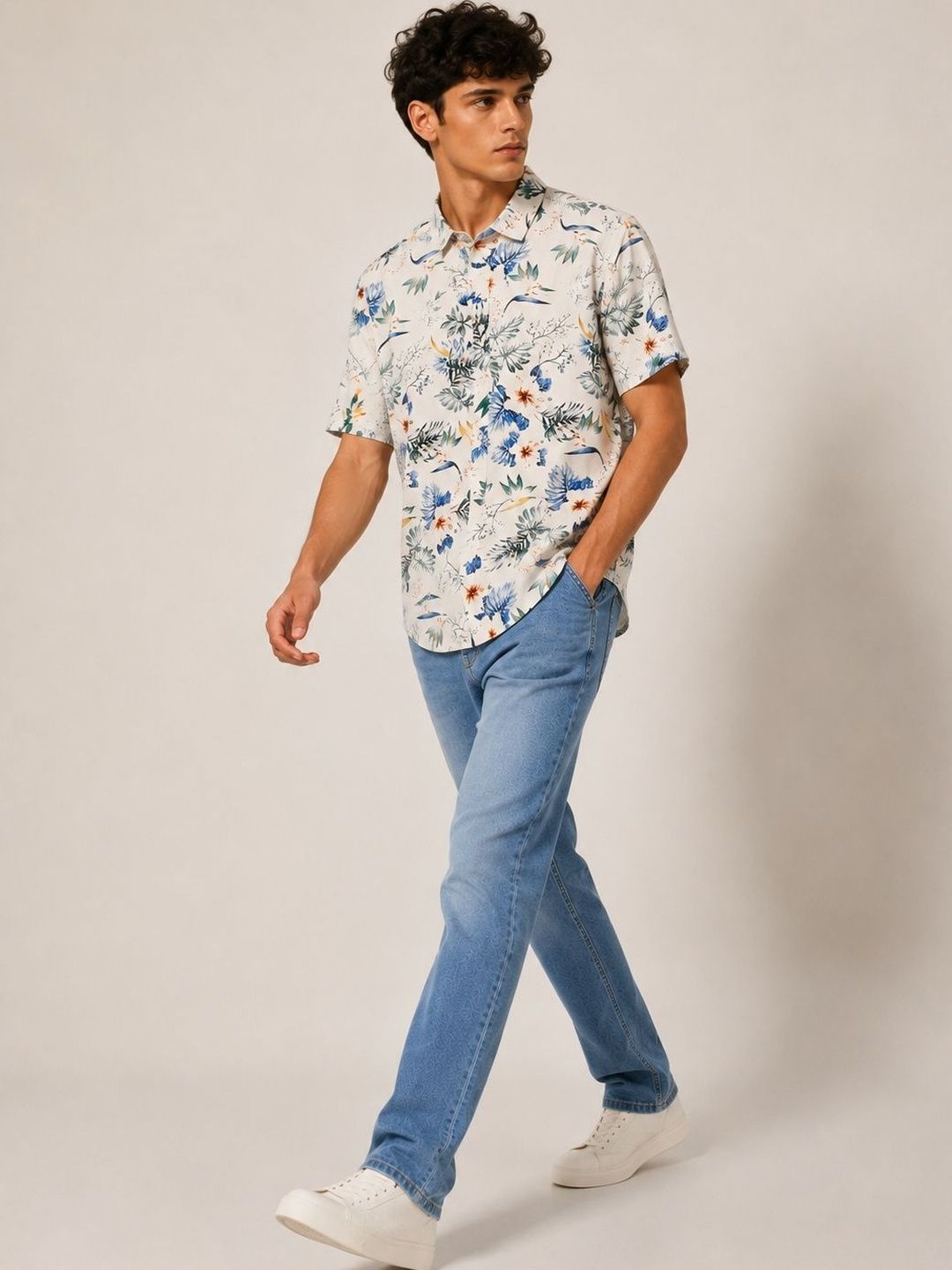 Men Standard Floral Printed Casual Shirt