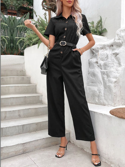 Basic Jumpsuit with Embellished