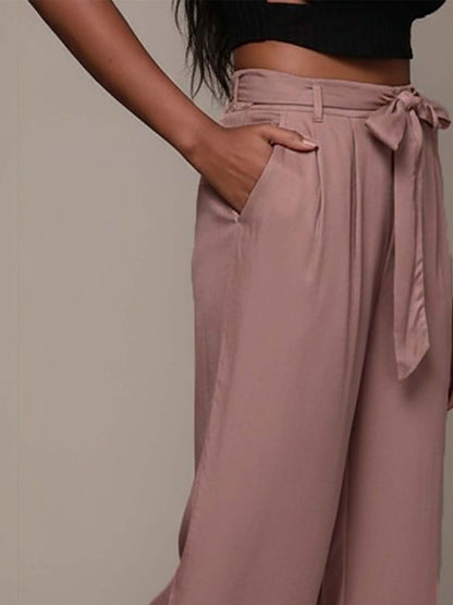 Women High-Rise Wrinkle Free Pleated Trousers