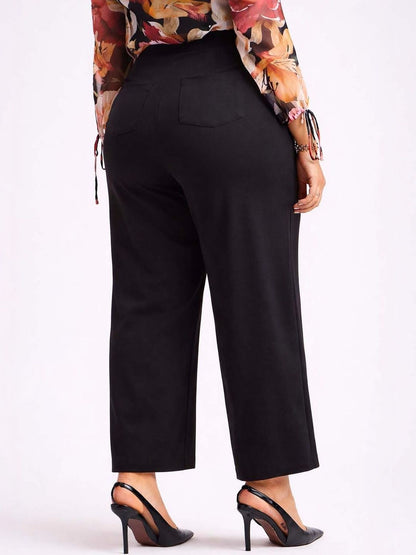 Women Straight Fit Wrinkle Free Trousers