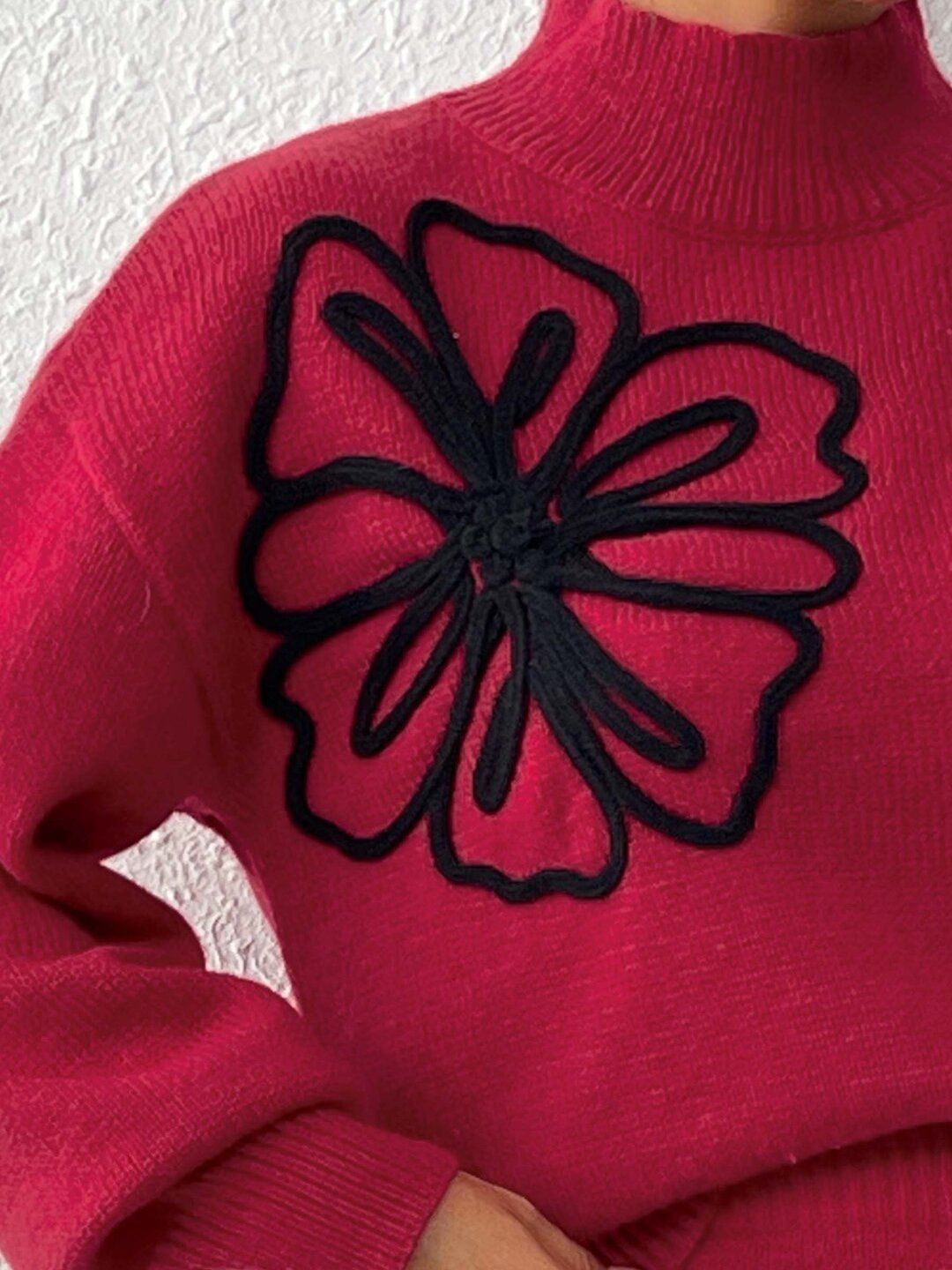 Women Embroidered Pullover with Embroidered Detail