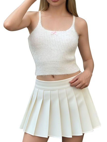 NOWI Ribbed Crop Pullover with Fuzzy Detail - Nowi Korean Fashion