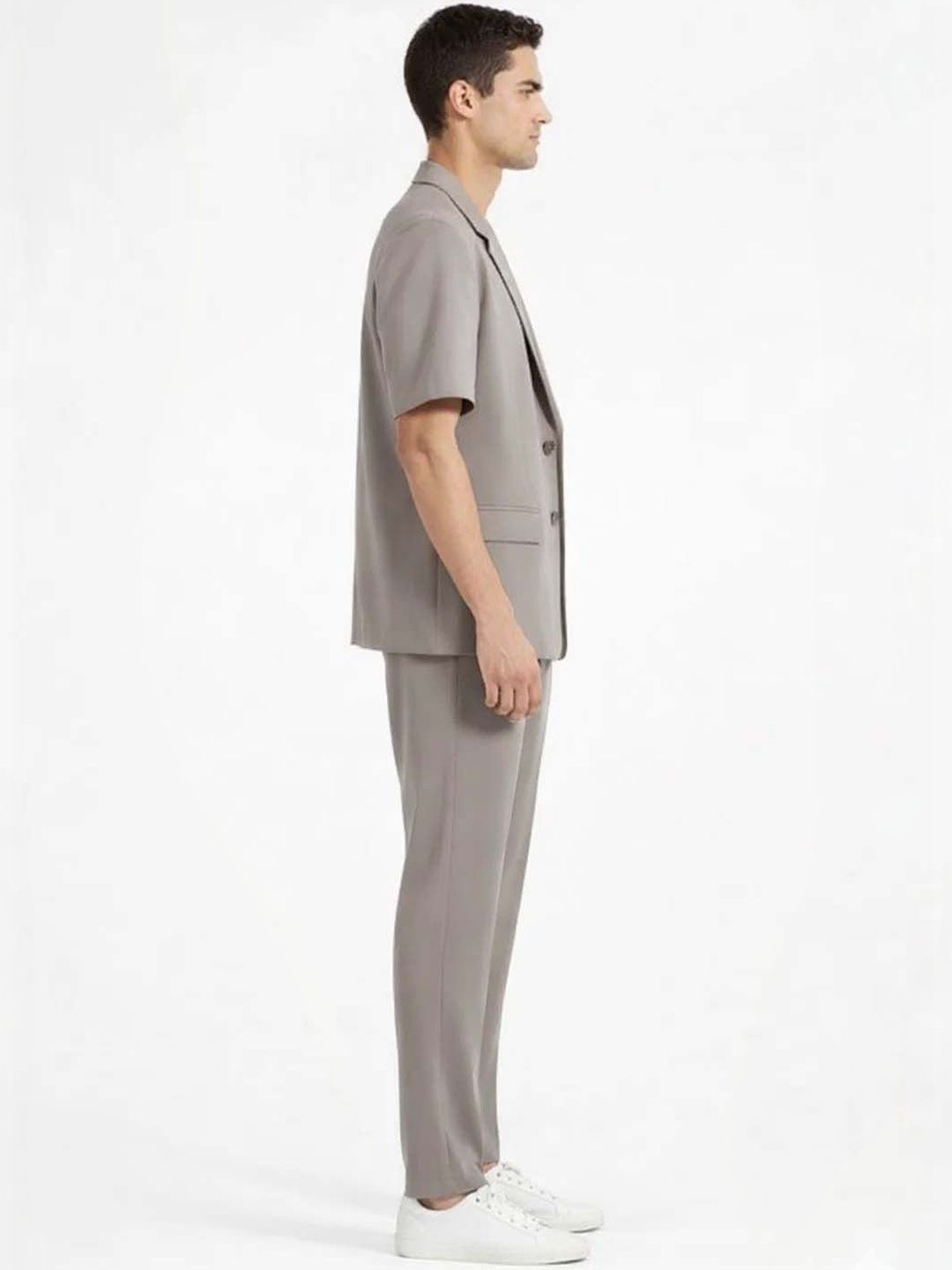 Solid Blazer with Trousers