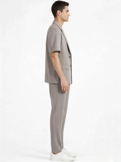 Solid Blazer with Trousers
