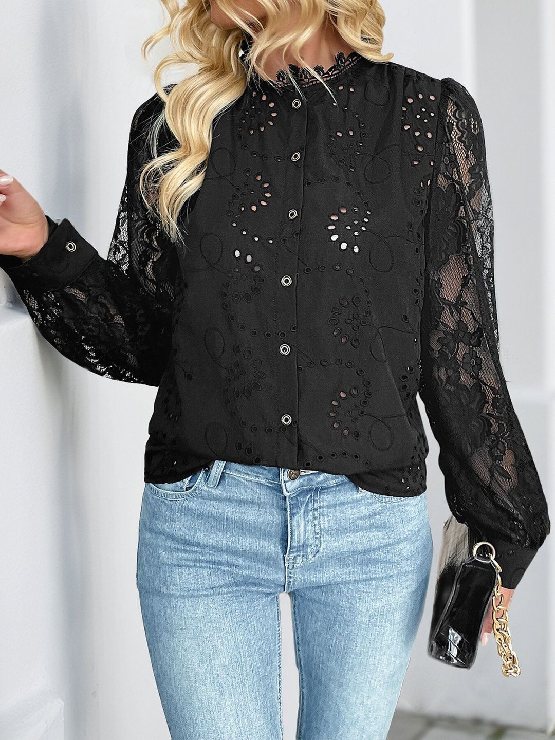 Women Semi Sheer Casual Shirt