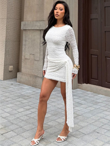 Bodycon Mini Dress Style 184 - Nowi Korean Fashion