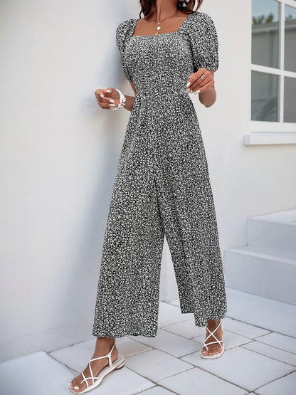 Printed Culotte Jumpsuit