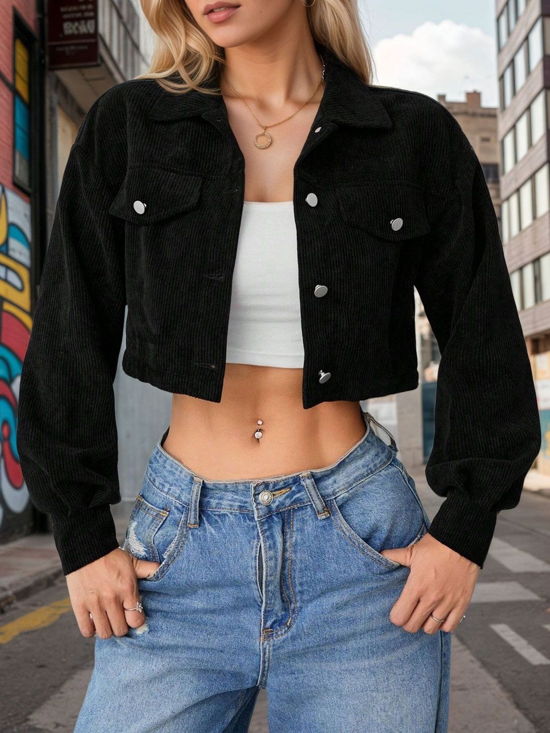NOWI Women Lightweight Crop Woven Jacket