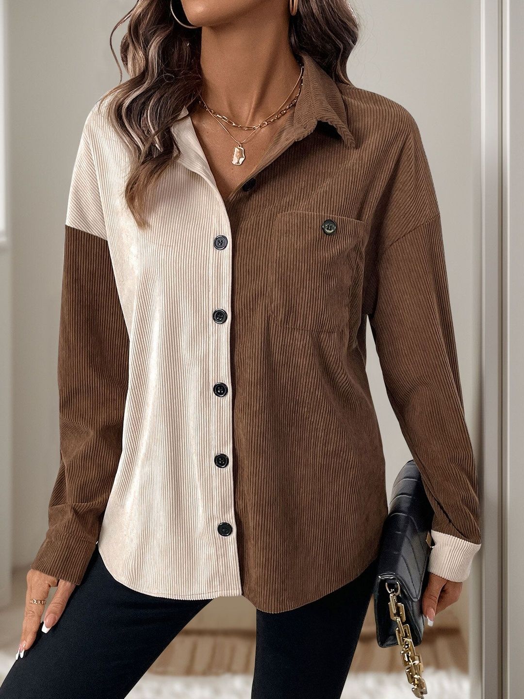 Women Colourblocked Casual Shirt