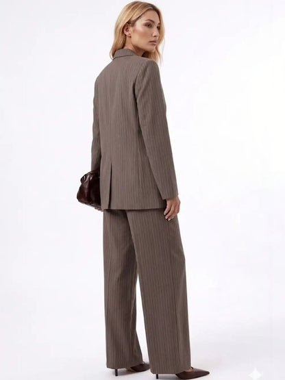 Striped Coat with Trousers