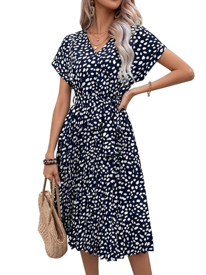 Print Fit & Flare Midi Dress