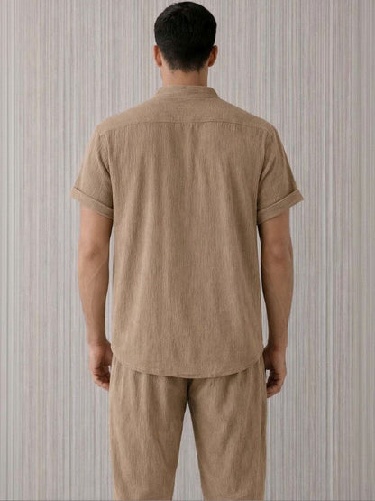 Shirt Collar Shirt With Trousers Co-Ords