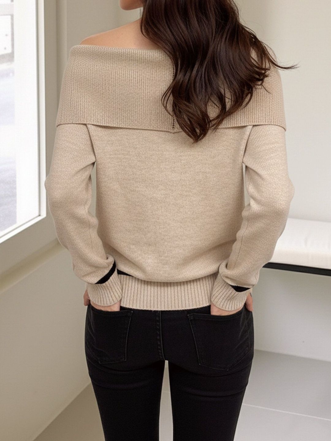 Women's Brown Nowi Women Argyle Checked Pullover