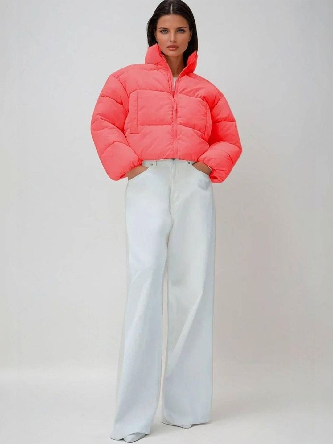 NOWI Women Lightweight Crop Puffer Jacket