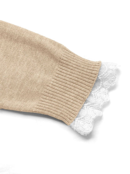 Women's Beige Pullover Blend Printed Regular Fit
