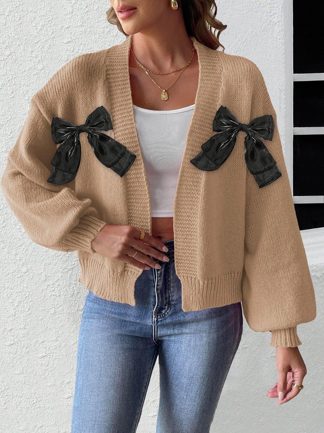 Women Crop Cardigan