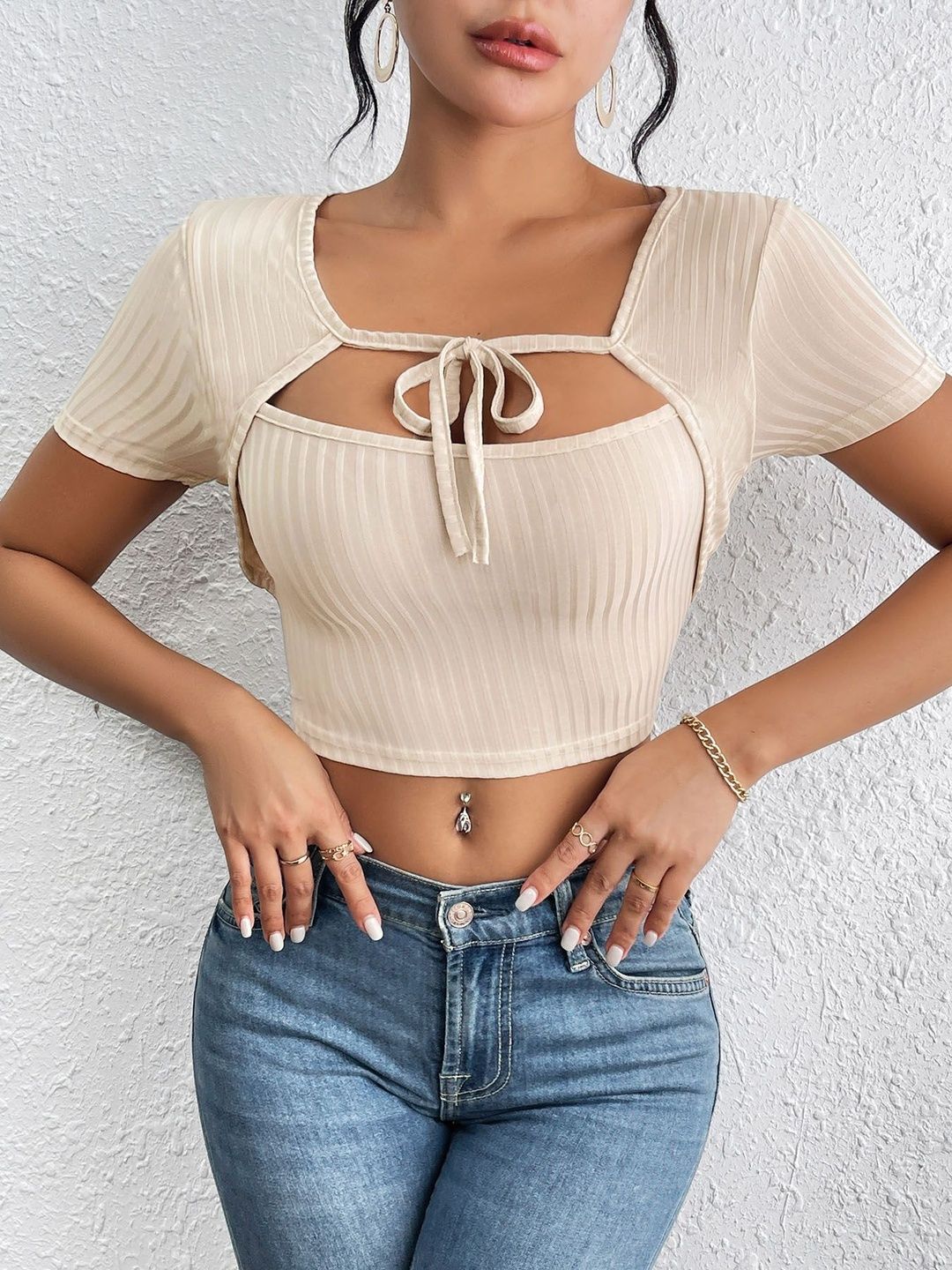 Sweetheart Neck Crop Top