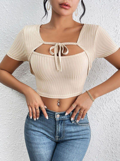 Sweetheart Neck Crop Top