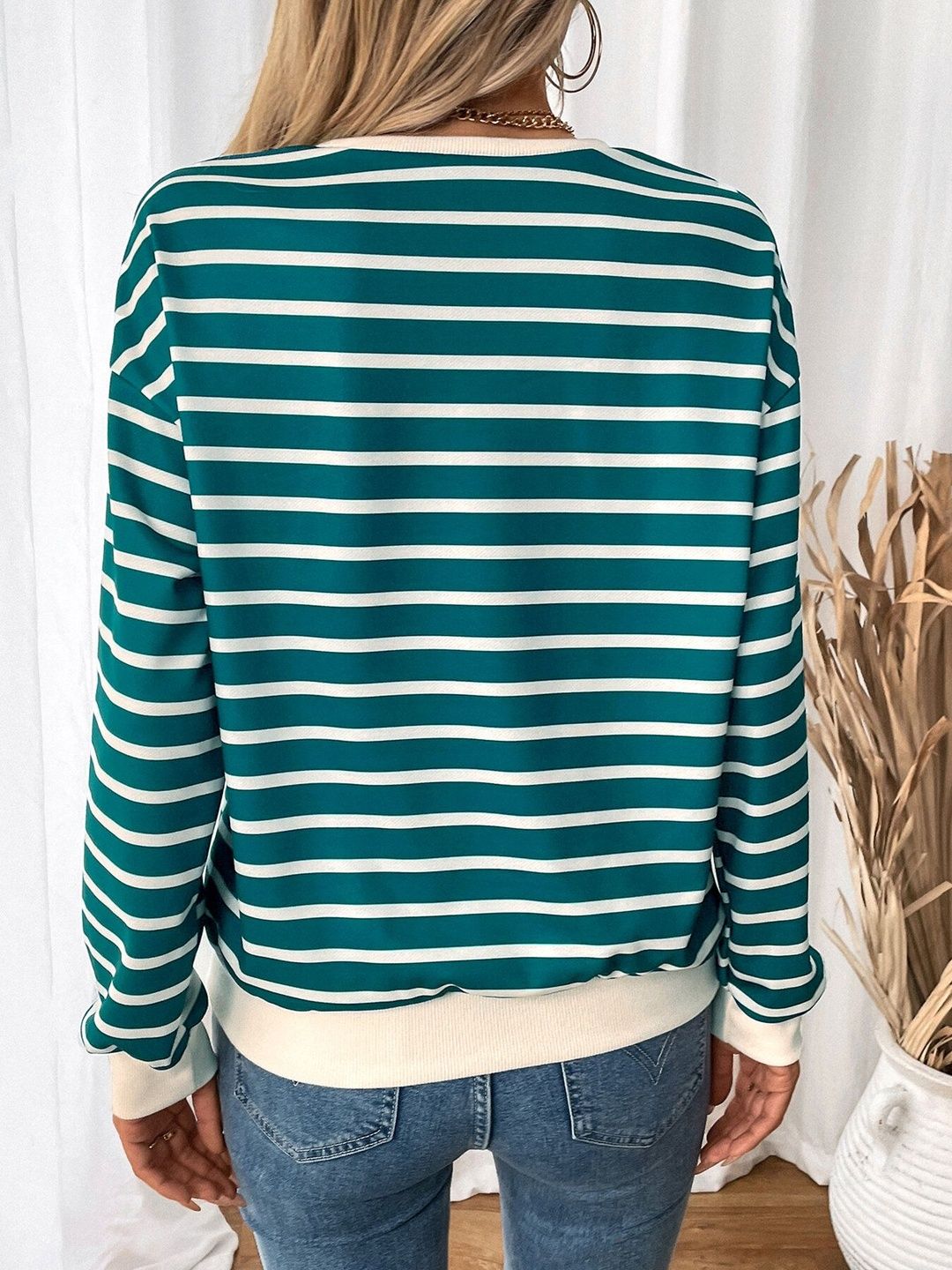 Women Striped Sweatshirt
