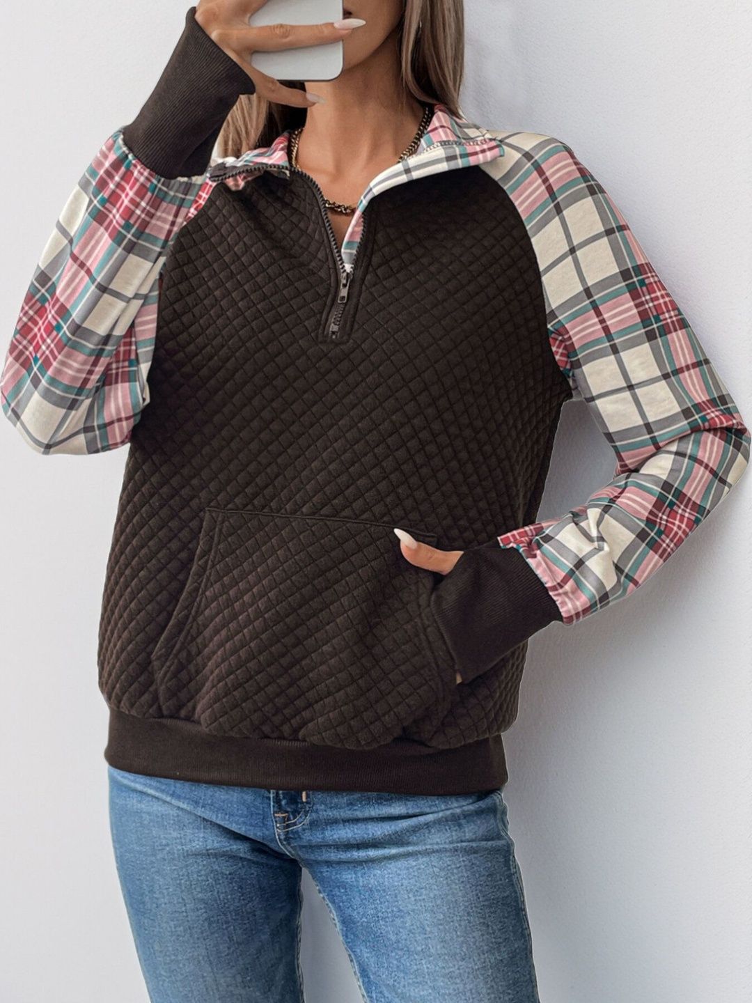 Women Colourblocked Sweatshirt