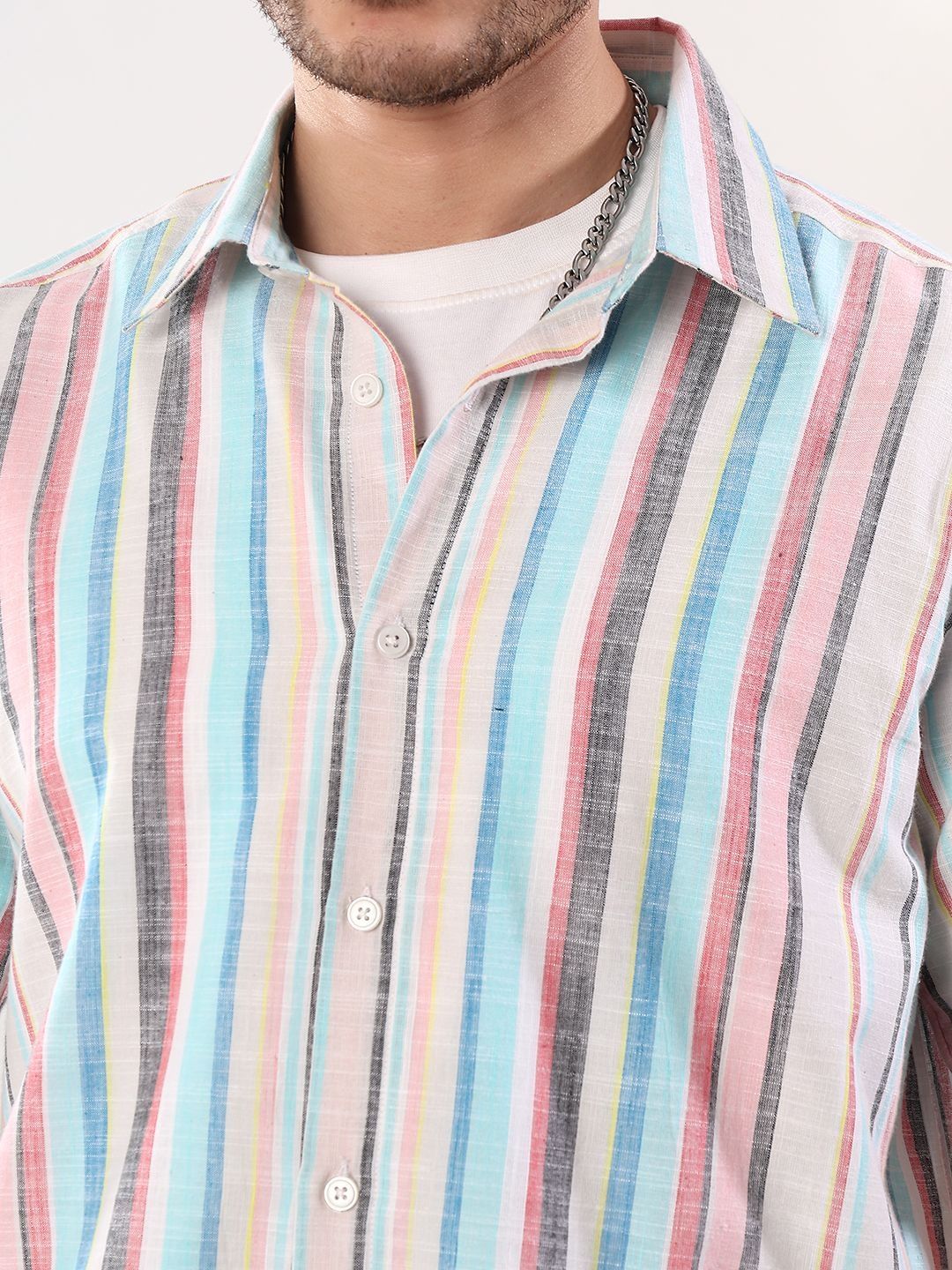 NOWI Men Striped Casual Shirt