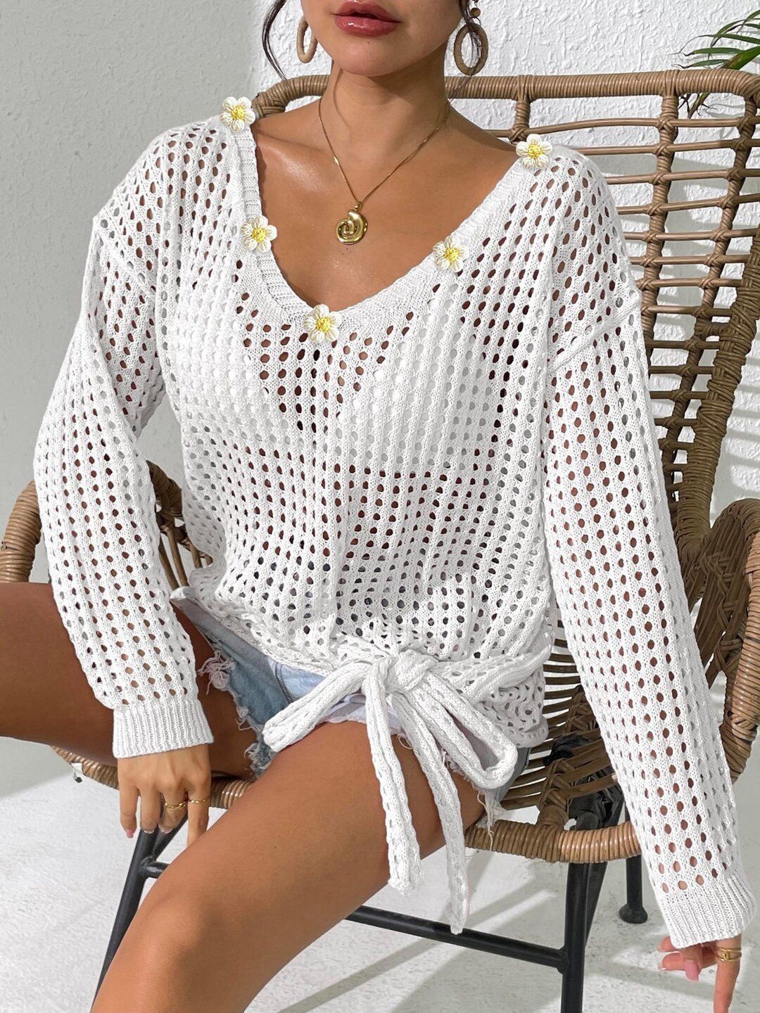 Women Pullover with Embellished Detail