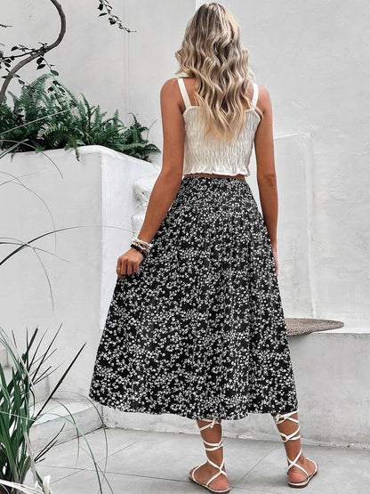 Printed Flared Cotton Skirts